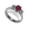 18ct white gold ruby & diamond ring