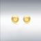 Nine Carat Yellow Gold 7mm Flat Button Studs