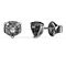 Guess Silver Tone Crystal Heart Studs